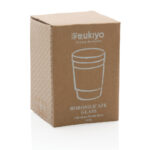 Verre 360ml avec couvercle et manchon en silicone Ukiyo – Image 4