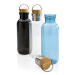 RCS RPET bottle with bamboo lid and handle - Image 8