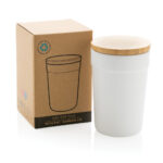 Mug 300ml en PP recyclé GRS avec couvercle en bambou – Image 3
