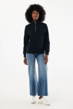 IQONIQ Elgon recycled cotton quarter zip sweater - Image 11