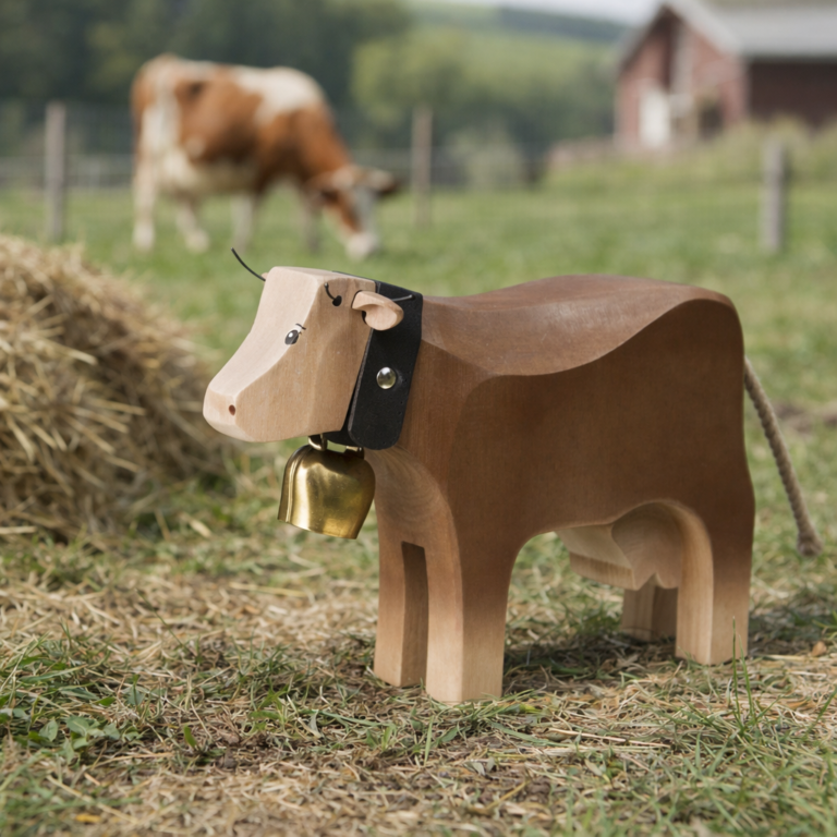 Trauffer Vache marron avec cloche Swiss Made